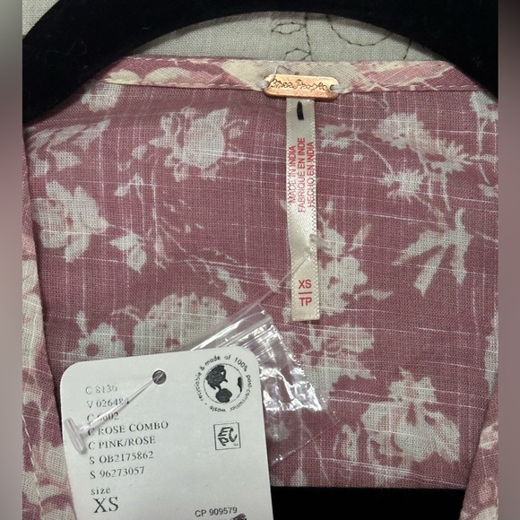 NWT Free People Pappiet Midi Dress XS Rose Combo Duster - Picture 9 of 14